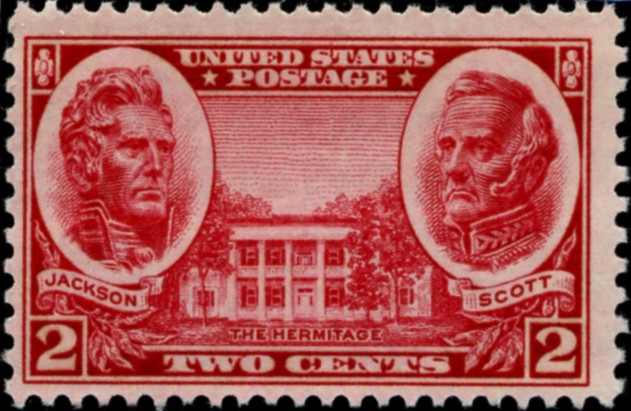 Scott 786 2 Cent Stamp Jackson and Scott with The Hermitage