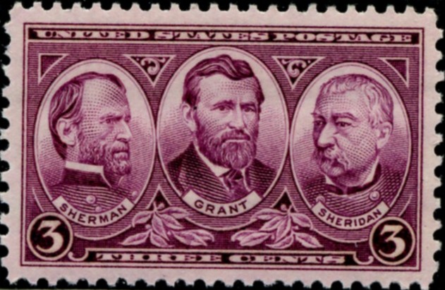 Scott 787 3 Cent Stamp Sherman Grant and Sheridan