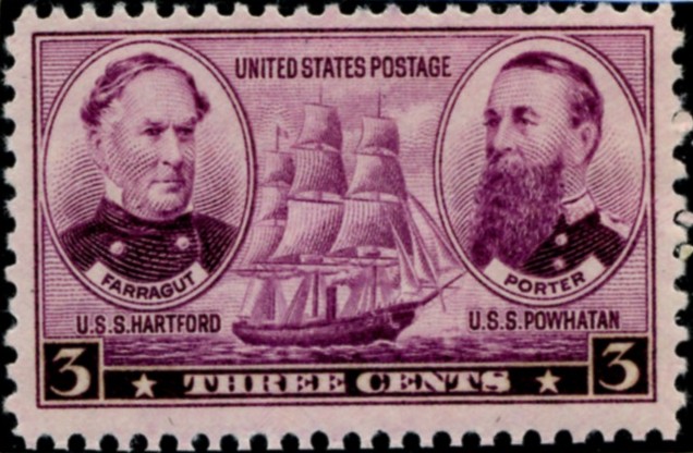 Scott 792 3 Cent Stamp Farragut and Porter