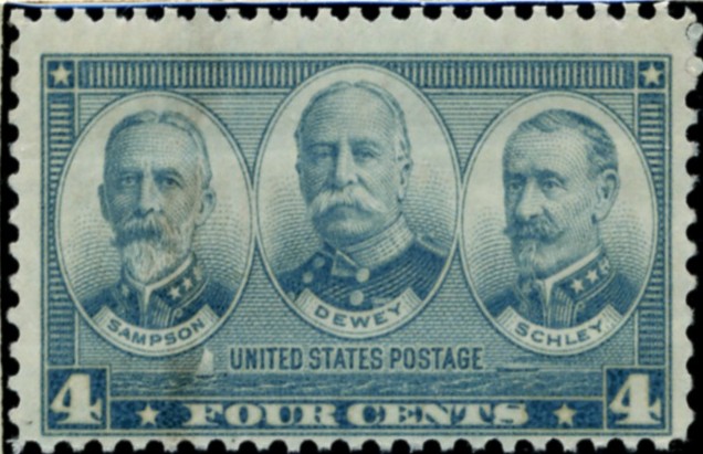 Scott 793 4 Cent Stamp Sampson Dewey and Schley