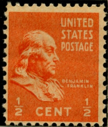 Scott 803 1/2 Cent Stamp Benjamin Franklin