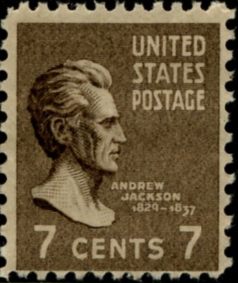 Scott 812 7 Cent Stamp Andrew Jackson