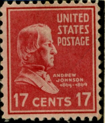 Scott 822 17 Cent Stamp Andrew Johnson