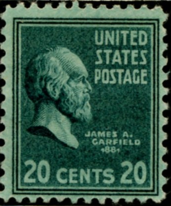 Scott 825 20 Cent Stamp James A Garfield