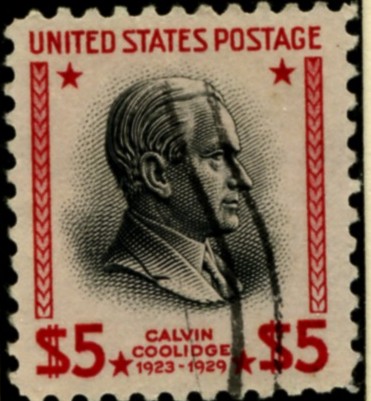 Scott 834 $5 Dollar Stamp Calvin Coolidge