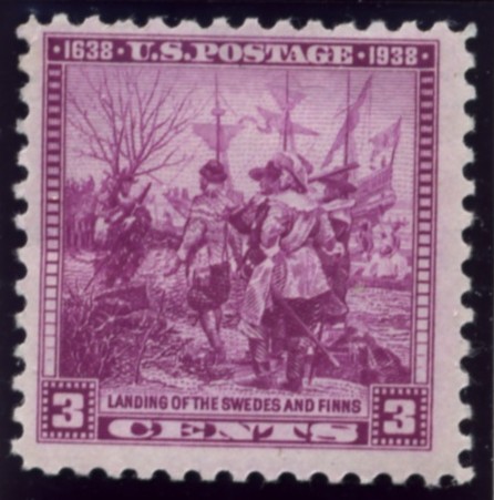 Scott 836 3 Cent Stamp Swede - Finn Tercentenary