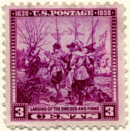Scott 836 3 Cent Stamp Swede - Finn Tercentenary a