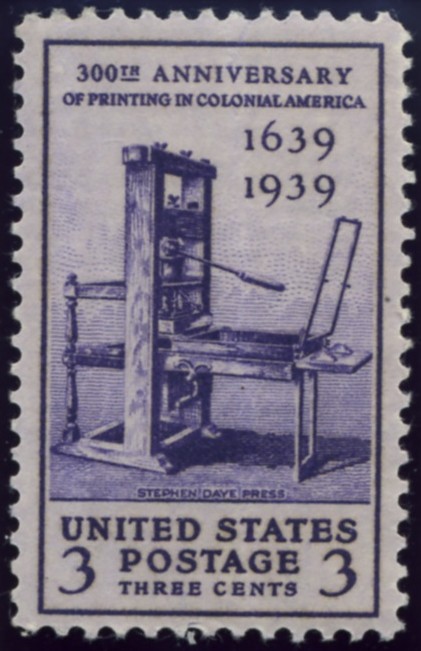 Scott 857 3 Cent Stamp Colonial Printing