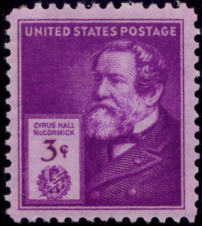 Scott 891 3 Cent Stamp Cyrus McCormick