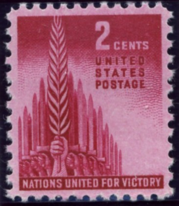 Scott 907 2 Cent Stamp Allied Nations United for Victory