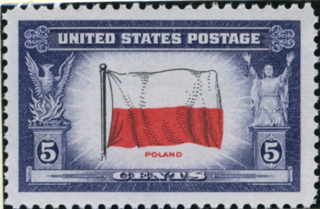 Scott 909 5 Cent Stamp Overrun Countries Issue Poland