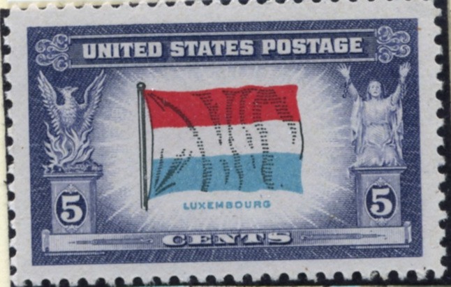 Scott 912 5 Cent Stamp Overrun Countries Issue Luxembourg