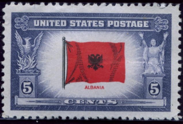 Scott 918 5 Cent Stamp Overrun Countries Issue Albania