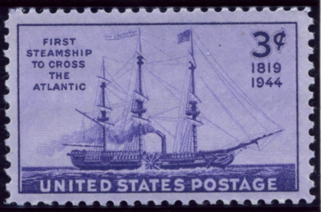 Scott 923 3 Cent Stamp First Steamship Across the Atlantic