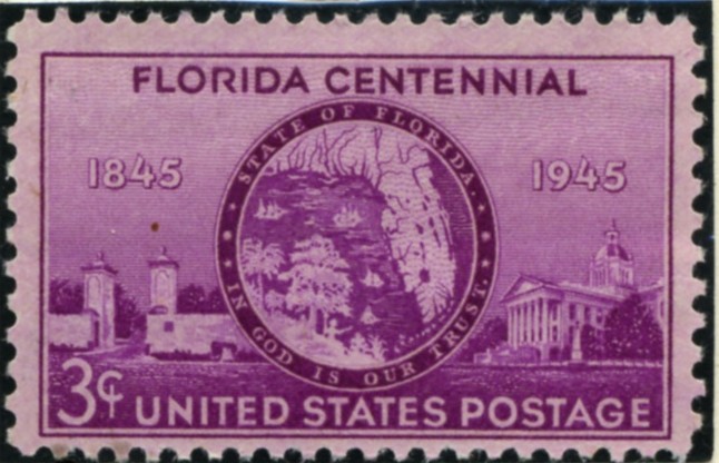 Scott 927 3 Cent Stamp Florida Centennial