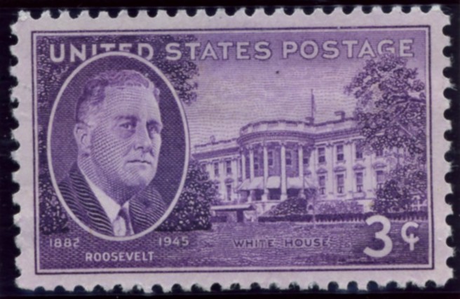 Scott 932 3 Cent Stamp Roosevelt - White House