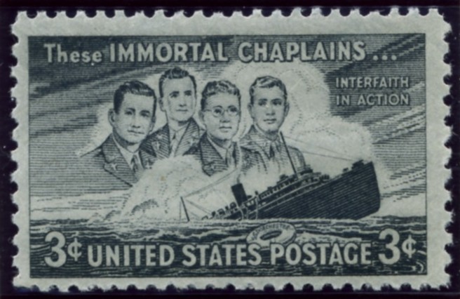 Scott 956 3 Cent Stamp Immortal Chaplains