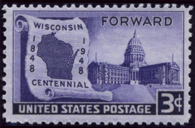 Scott 957 3 Cent Stamp Wisconsin Centennial