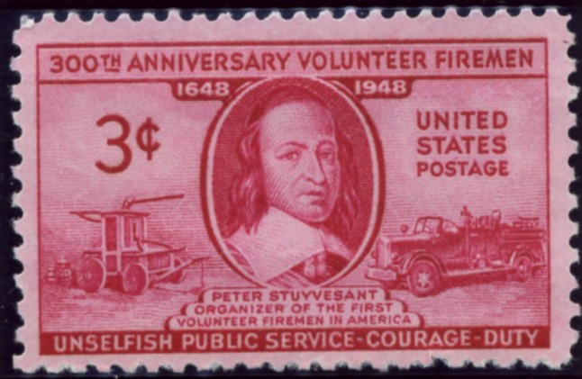Scott 971 3 Cent Stamp Peter Stuyvesant Volunteer Firemen