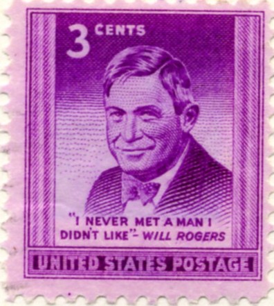 Scott 975 3 Cent Stamp Will Rogers a