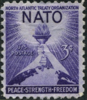 Scott 1008 3 Cent Stamp NATO North Atlantic Treaty Organization