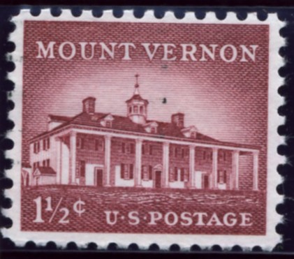 Scott 1032 1 1/2 Cent Stamp Mount Vernon