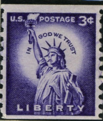 Scott 1057 3 Cent Stamp Statue of Liberty coil stamp