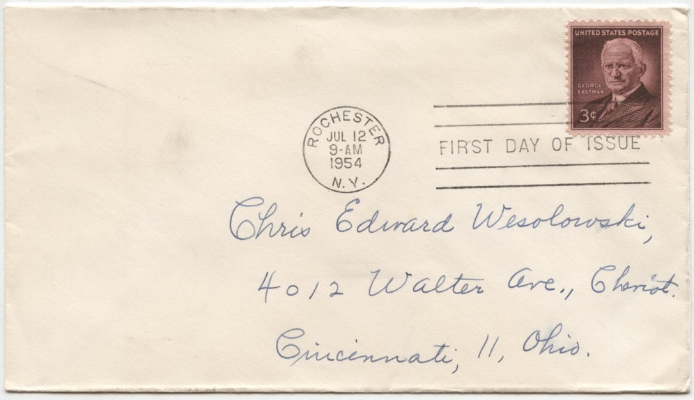 Scott 1062 3 Cent Stamp George Eastman First Day Cover