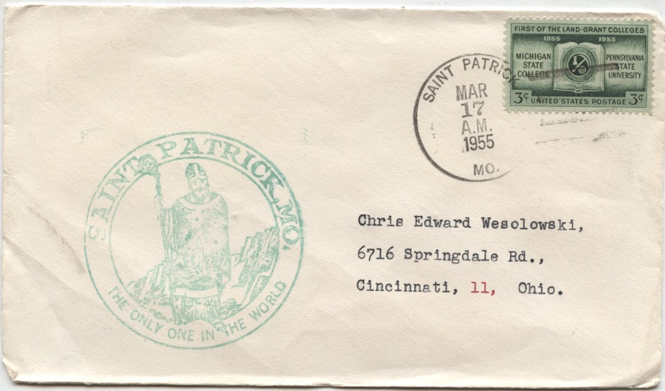 Scott 1065 3 Cent Stamp Land Grant Colleges Michigan State Pennsylvania State Cover