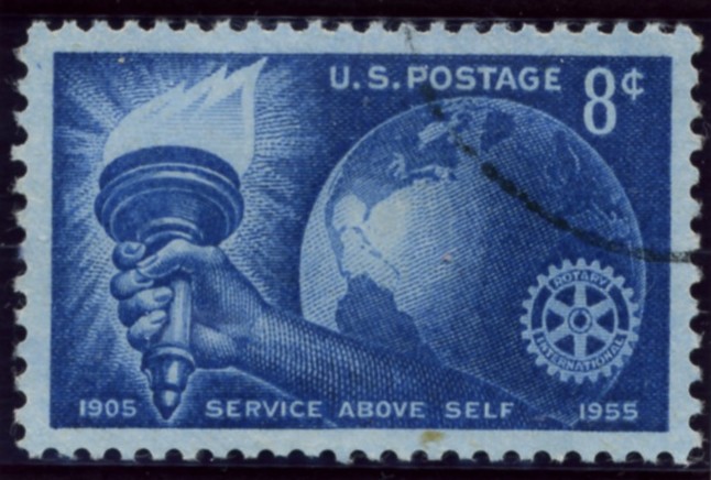 Scott 1066 8 Cent Stamp Rotary International Service Above Self