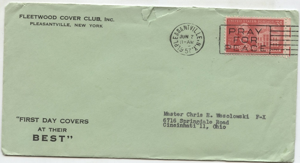 Scott 1086 3 Cent Stamp Alexander Hamilton Cover