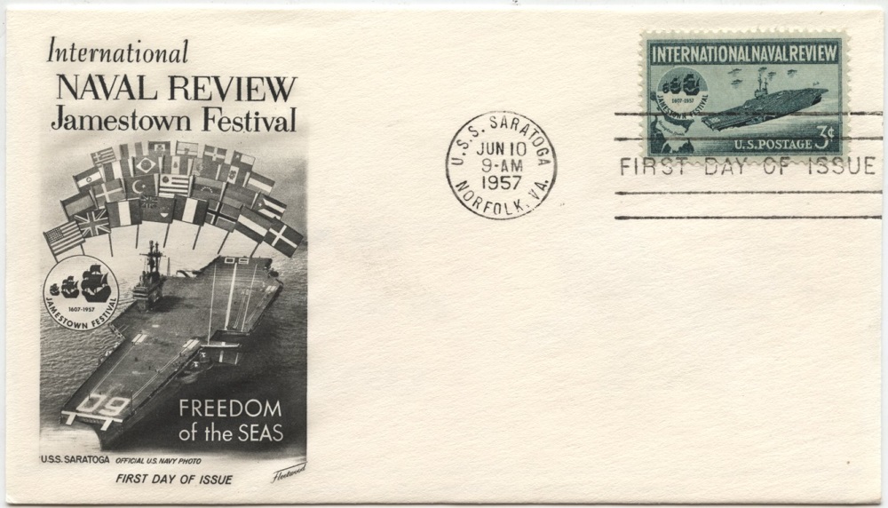 Scott 1091 3 Cent Stamp International Naval Review First Day Cover