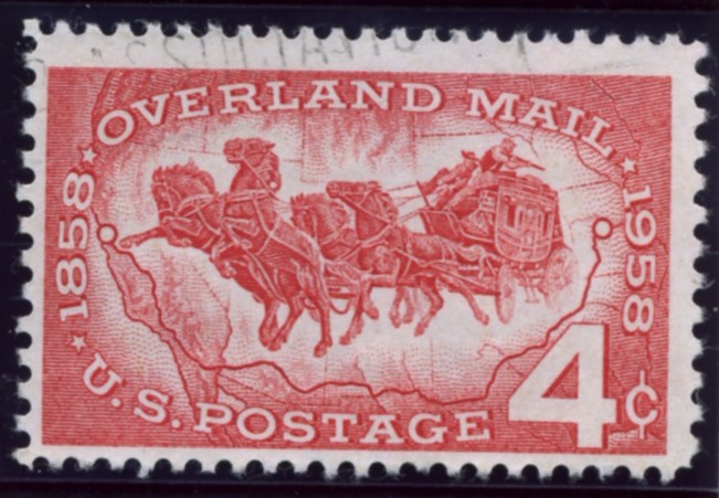 Scott 1120 4 Cent Stamp Overland Mail