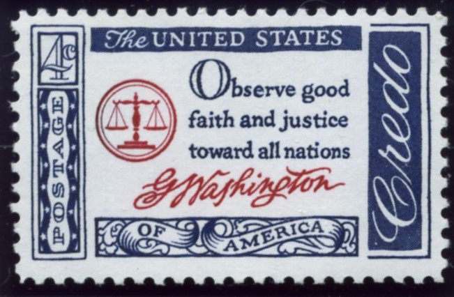 Scott 1139 4 Cent Stamp Credo - Washington