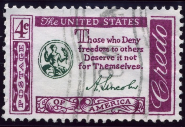 Scott 1143 4 Cent Stamp Credo - Lincoln