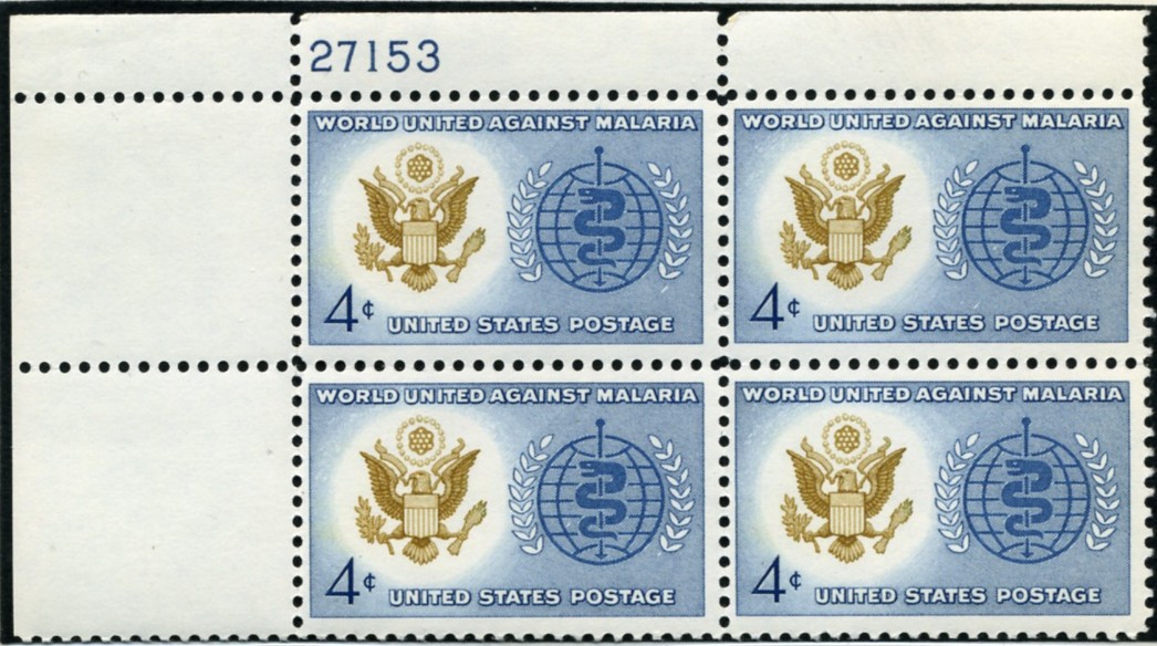 Scott 1194 4 Cent Stamp Malaria Eradication Plate Block