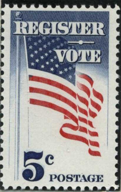 Scott 1249 5 Cent Stamp Register and Vote