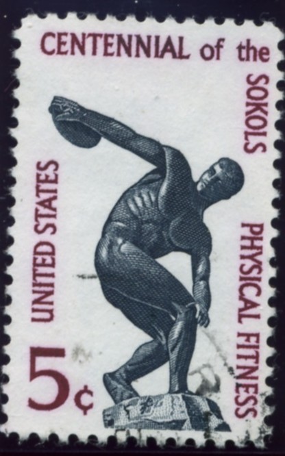 Scott 1262 5 Cent Stamp Fitness - Discus Thrower