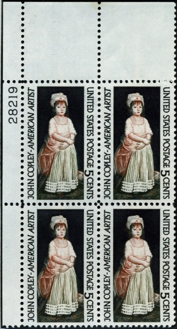 Scott 1273 5 Cent Stamp John Singleton Copley Plate Block