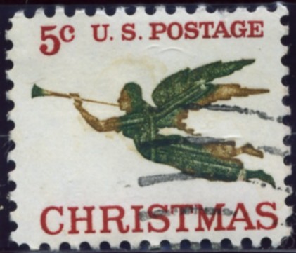 Scott 1276 5 Cent Stamp Christmas Angel and Trumpet