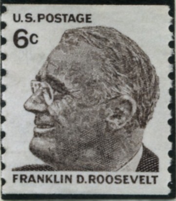 Scott 1305 6 Cent Stamp Franklin D Roosevelt perforated 10 vertically