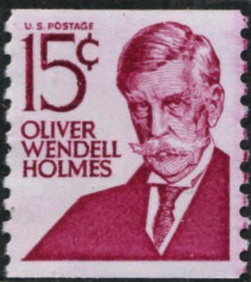Scott 1305E 15 Cent Stamp Oliver Wendell Holmes perforated 10 vertically