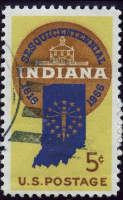 Scott 1308 5 Cent Stamp Indiana Statehood