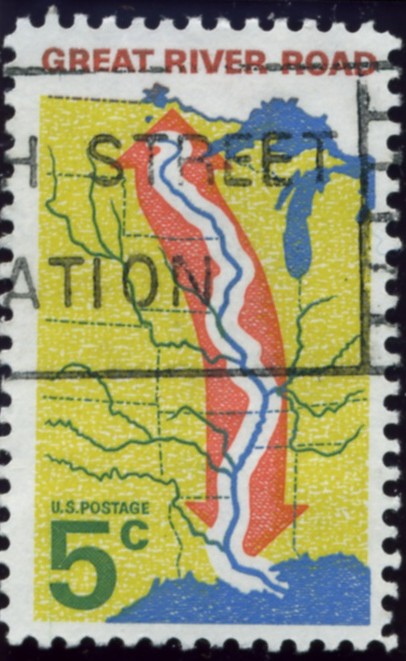 Scott 1319 5 Cent Stamp Great River Road