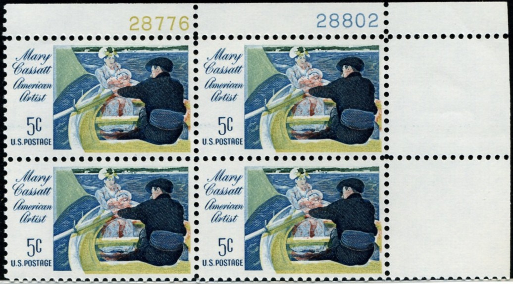 Scott 1322 5 Cent Stamp Mary Cassatt Plate Block