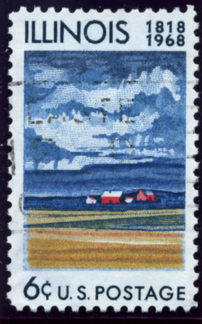 Scott 1339 6 Cent Stamp Illinois Statehood a