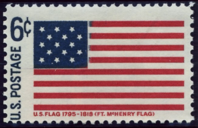 Scott 1346 6 Cent Stamp Fort McHenry Flag