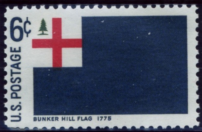 Scott 1351 6 Cent Stamp Bunker Hill Flag