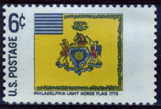 Scott 1353 6 Cent Stamp Philadelphia Light Horse Flag