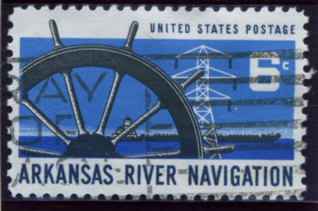 Scott 1358 6 Cent Stamp Arkansas River Navigation a